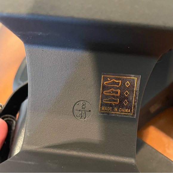 Black Chunky Platform Strappy Band Sandals size 10 - Picture 7 of 7